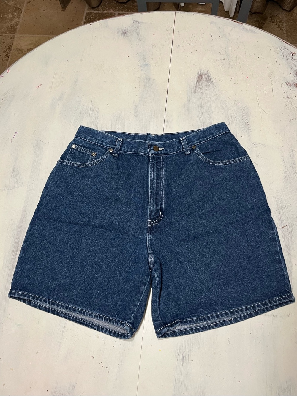 Vintage 90’s Mom High Rise Bermuda Relaxed Denim Shorts by Stuffed Shirt Sz 18